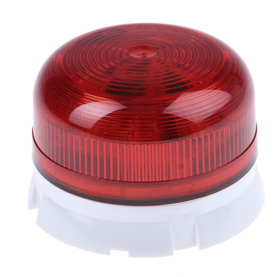 Klaxon Flashguard QBS Series Red Flashing Beacon, 11 → 35 V dc, Surface Mount, LED Bulb