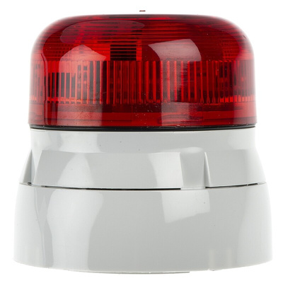 Klaxon Flashguard QBS Series Red Steady Beacon, 230 V ac, Surface Mount, LED Bulb