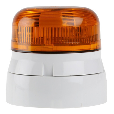 Klaxon Flashguard QBS Series Amber Steady Beacon, 230 V ac, Surface Mount, LED Bulb