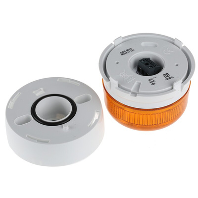 Klaxon Flashguard QBS Series Amber Steady Beacon, 230 V ac, Surface Mount, LED Bulb
