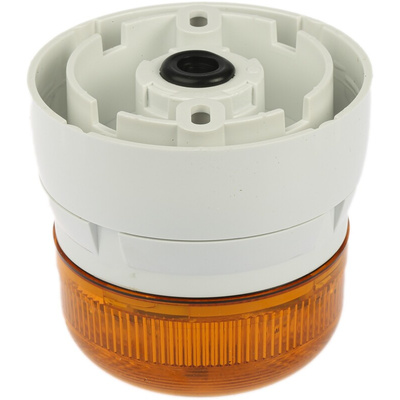 Klaxon Flashguard QBS Series Amber Flashing Beacon, 11 → 35 V dc, Surface Mount, LED Bulb