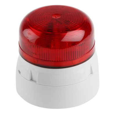 Klaxon Flashguard QBS Series Red Flashing Beacon, 230 V ac, Surface Mount, LED Bulb