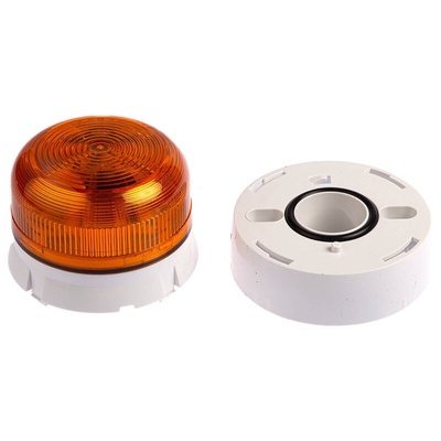 Klaxon Flashguard QBS Series Amber Flashing Beacon, 230 V ac, Surface Mount, LED Bulb