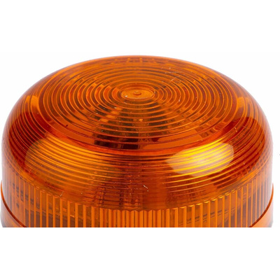 Klaxon Flashguard QBS Series Amber Flashing Beacon, 230 V ac, Surface Mount, LED Bulb