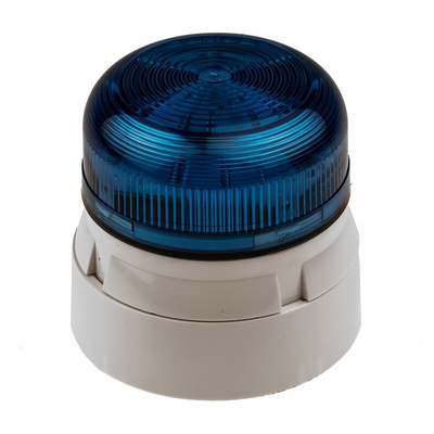 Klaxon Flashguard QBS Series Blue Flashing Beacon, 12 V dc, 24 V dc, Surface Mount, Xenon Bulb