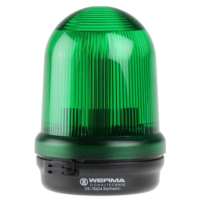 Werma BM 826 Series Green Steady Beacon, 12 → 240 V ac/dc, Surface Mount, Incandescent Bulb, IP65