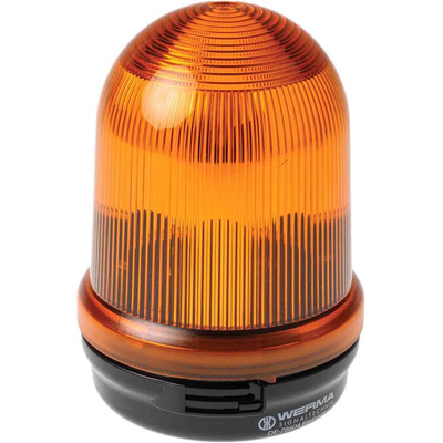 Werma BM 826 Series Yellow Steady Beacon, 12 → 240 V ac/dc, Surface Mount, Incandescent Bulb, IP65