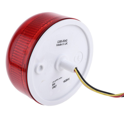 Klaxon Flashguard QBS Series Red Flashing Beacon, 12 V dc, 24 V dc, Surface Mount, Xenon Bulb