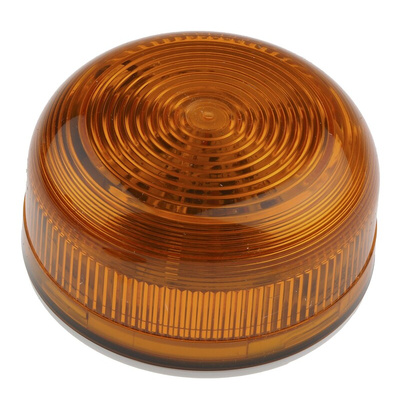 Klaxon Flashguard QBS Series Amber Flashing Beacon, 12 V dc, 24 V dc, Surface Mount, Xenon Bulb