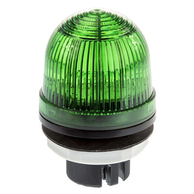 Werma EM 801 Series Green Steady Beacon, 24 V ac/dc, Panel Mount, LED Bulb