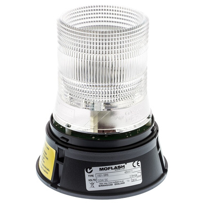 Moflash X 501 Series Flashing Beacon, 12 V dc, 24 V dc, Surface Mount, Xenon Bulb