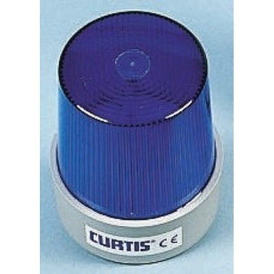 Curtis TB Series Blue Flashing Beacon, 12 → 80 V dc, Base Mount, Xenon Bulb