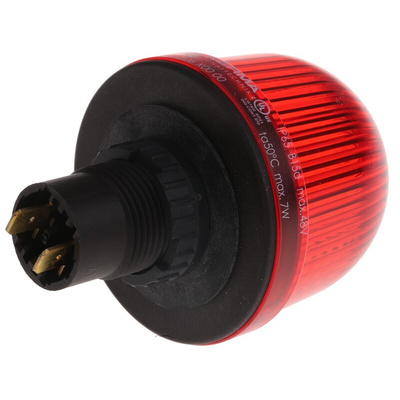Werma EM 206 Series Red Steady Beacon, 12 → 48 V ac/dc, Panel Mount, Incandescent, LED Bulb, IP65