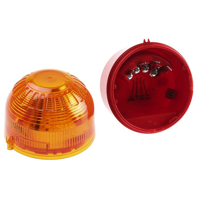 Klaxon Sonos Series Amber Flashing Beacon, 17 → 60 V dc, Surface Mount, LED Bulb