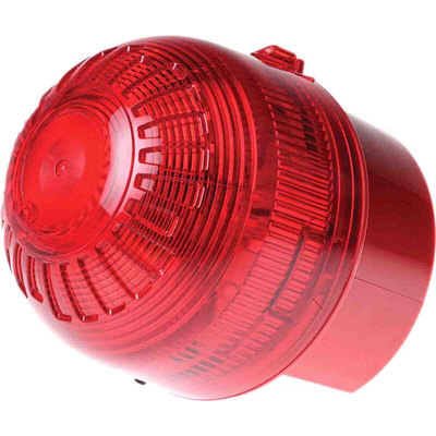 Klaxon Sonos Series Red Flashing Beacon, 17 → 60 V dc, Surface Mount, LED Bulb