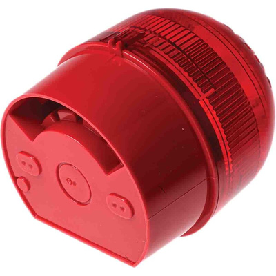 Klaxon Sonos Series Red Flashing Beacon, 17 → 60 V dc, Surface Mount, LED Bulb