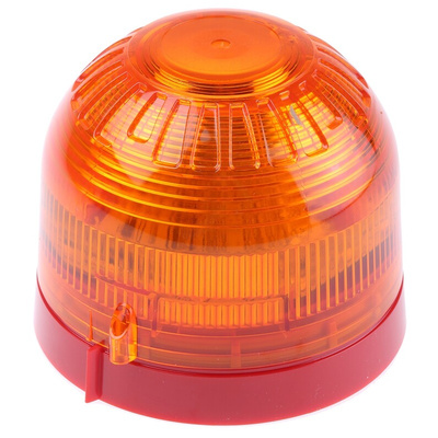 Klaxon Sonos Series Amber Flashing Beacon, 17 → 60 V dc, Surface Mount, LED Bulb