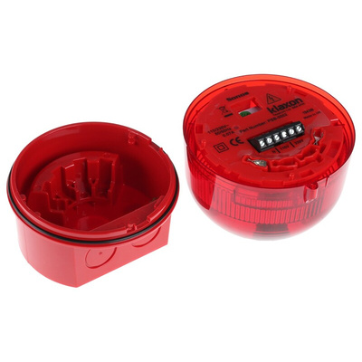Klaxon Sonos Series Red Flashing Beacon, 110 → 230 V ac, Surface Mount, Xenon Bulb