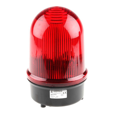 Werma BM 838 Series Red Flashing Beacon, 24 V dc, Surface Mount, Xenon Bulb