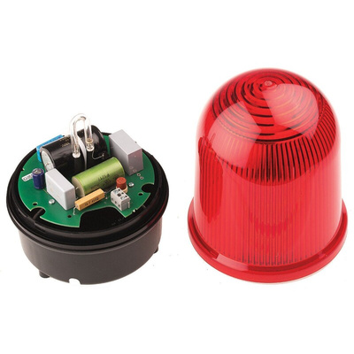 Werma BM 838 Series Red Double Flashing Beacon, 230 V ac, Surface Mount, Xenon Bulb, IP65