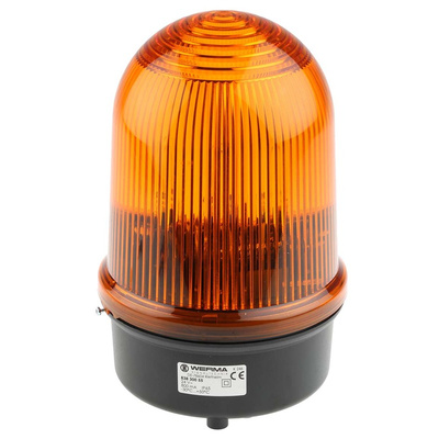 Werma BM 838 Series Yellow Flashing Beacon, 24 V dc, Surface Mount, Xenon Bulb