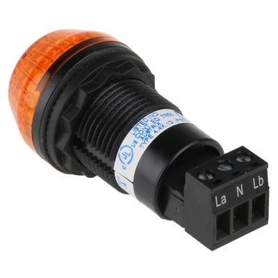 Allen Bradley 855P Series Amber Multiple Effect Beacon, 24 V ac/dc, Panel Mount, LED Bulb