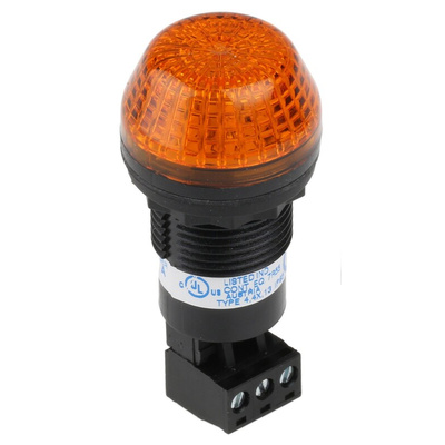 Allen Bradley 855P Series Amber Multiple Effect Beacon, 24 V ac/dc, Panel Mount, LED Bulb