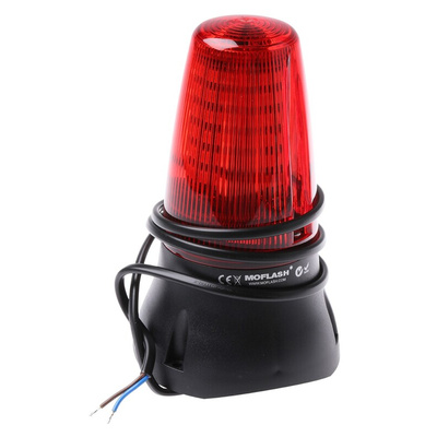 Moflash LEDD125 Series Red Multiple Effect Beacon, 230 V ac, Surface Mount, LED Bulb, IP65