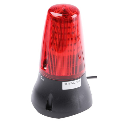 Moflash LEDD125 Series Red Multiple Effect Beacon, 230 V ac, Surface Mount, LED Bulb, IP65