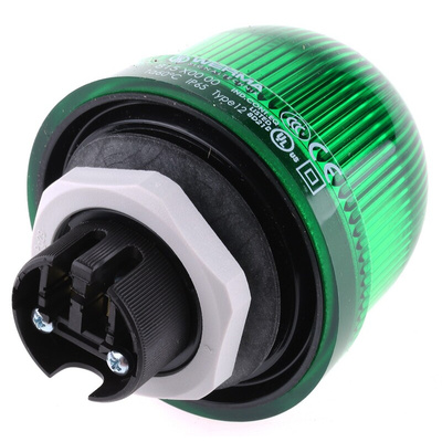 Werma EM 815 Series Green Steady Beacon, 12 → 240 V ac/dc, Panel Mount, Incandescent Bulb, IP65