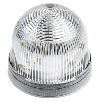 Werma EM 816 Series Clear Steady Beacon, 5 V dc, Panel Mount, LED Bulb, IP65