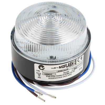 Moflash LED80 Series Red Multiple Effect Beacon, 115/230 V, Surface Mount, LED Bulb, IP67