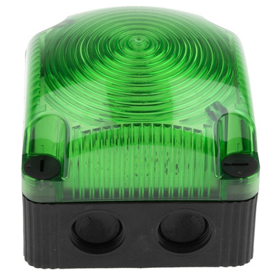 Werma BWM 853 Series Green Steady Beacon, 24 V dc, Surface Mount, Wall Mount, LED Bulb, IP66, IP67