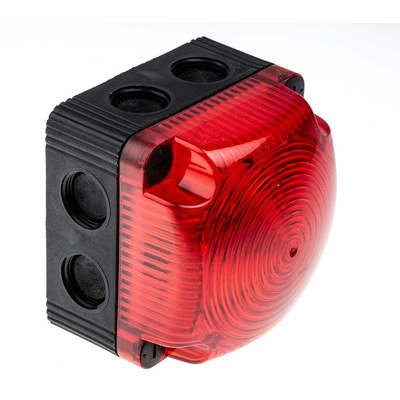 Werma BWM 853 Series Red Flashing Beacon, 24 V dc, Surface Mount, Wall Mount, LED Bulb, IP66, IP67