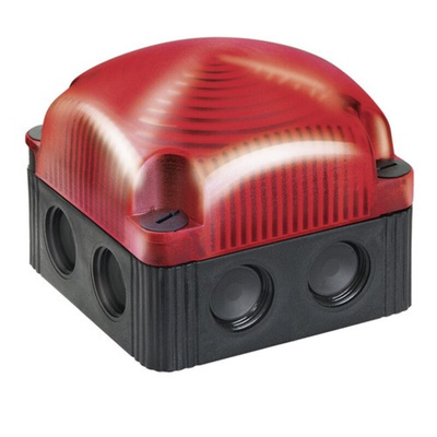 Werma BWM 853 Series Red Flashing Beacon, 24 V dc, Surface Mount, Wall Mount, LED Bulb, IP66, IP67
