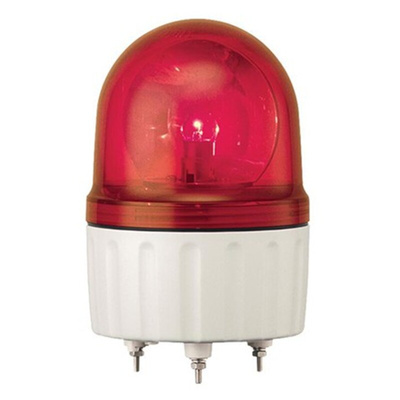 Schneider Electric XVR Series Red Rotating Beacon, 24 V ac/dc, Base Mount, LED Bulb