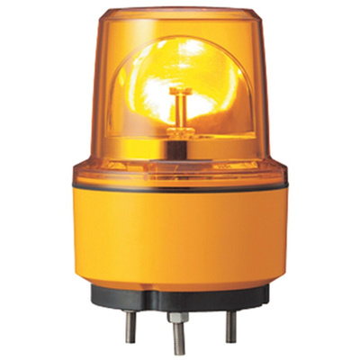 Schneider Electric XVR Series Amber Rotating Beacon, 12 V dc, Base Mount, LED Bulb