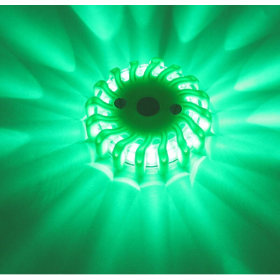 Nightsearcher Pulsar Series Green Multiple Effect Beacon, 3.7 V, Magnetic Mount, LED Bulb
