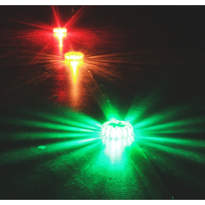 Nightsearcher Pulsar Series Green Multiple Effect Beacon, 3.7 V, Magnetic Mount, LED Bulb