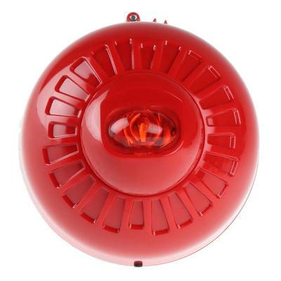 Klaxon Sonos Pulse Series Red Flashing Beacon, 17 → 60 V dc, Wall Mount, LED Bulb