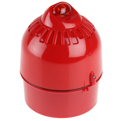Klaxon Sonos Pulse Series Red Flashing Beacon, 17 → 60 V dc, Wall Mount, LED Bulb