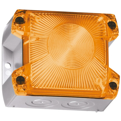 Pfannenberg PY X-S-05 Series Amber Flashing Beacon, 24 V dc, Panel Mount, Xenon Bulb