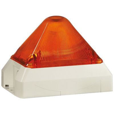Pfannenberg PY X-M-05 Series Amber Flashing Beacon, 24 V ac/dc, Panel Mount, Xenon Bulb