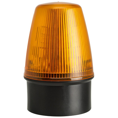 Moflash LED100 Series Amber Flashing Beacon, 20 → 30 V ac/dc, Surface Mount, LED Bulb, IP65