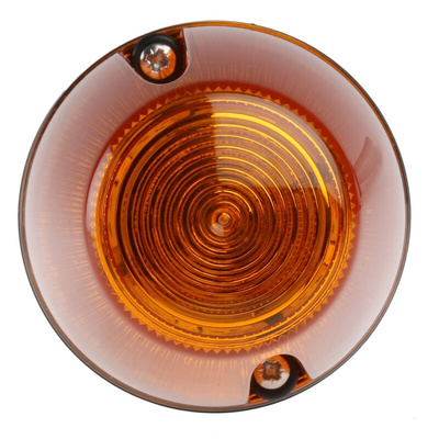 Moflash LED100 Series Amber Flashing Beacon, 85 → 280 V ac, 85 → 380 V dc, Surface Mount, Wall Mount, LED