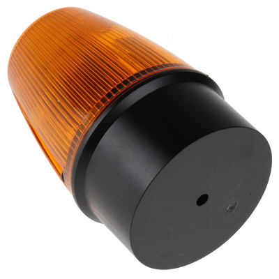 Moflash LED100 Series Amber Flashing Beacon, 85 → 280 V ac, 85 → 380 V dc, Surface Mount, Wall Mount, LED