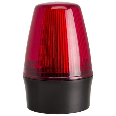 Moflash LEDS100 Series Red Flashing Beacon, 10 → 17 V ac/dc, Surface Mount, LED Bulb, IP65