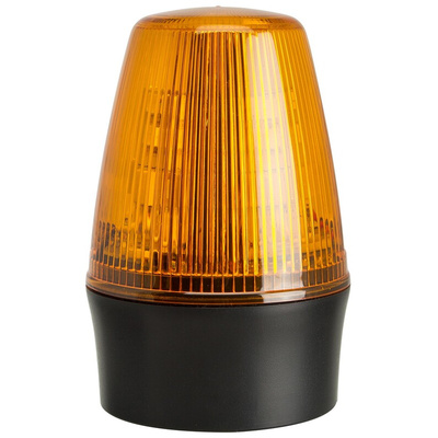 Moflash LEDS100 Series Amber Flashing Beacon, 85 → 280 V ac, 85 → 380 V dc, Surface Mount, LED Bulb, IP65