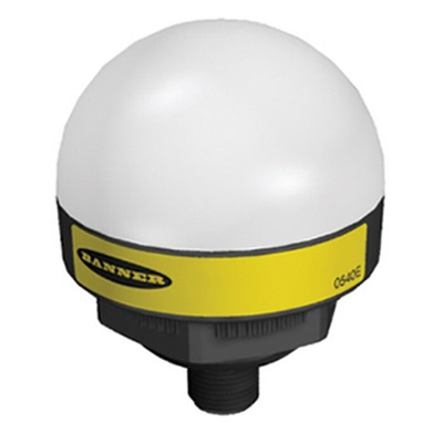 Banner K50FL Series Blue, Green, Red, White, Yellow Multiple Effect Beacon, 18 → 30 V dc, Flat Mount, LED Bulb