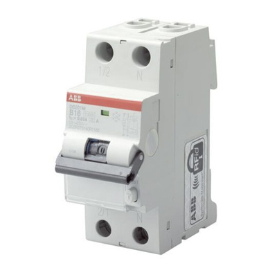 ABB RCBO, 20A Current Rating, 1P+N Poles, 30mA Trip Sensitivity, Type C